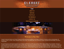 Tablet Screenshot of elementmasonry.com